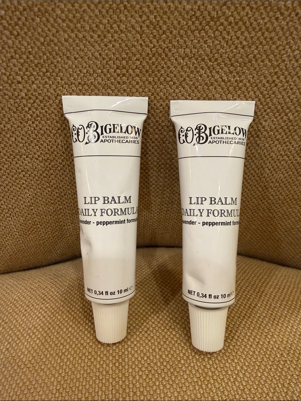 NEW 💋C.O. Bigelow Lip Balm Daily Formula - Lavender & Peppermint 10ml- Set of 2